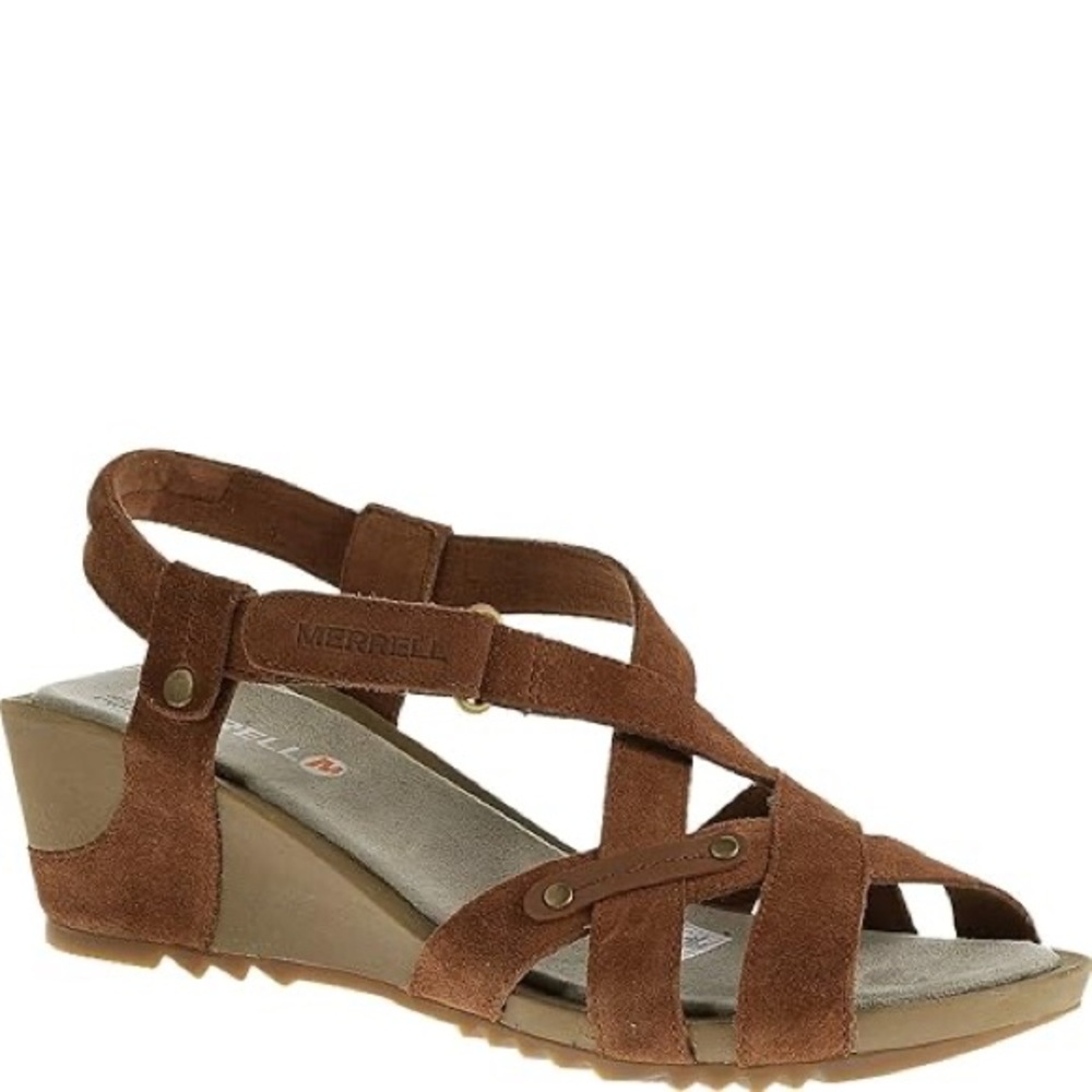Merrell Women's Revalli Cross Sandal wedge size 9